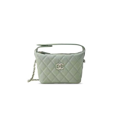 CHANEL 25A HOBO BAG LIGHT GREEN AP4747 (21.5*19*6cm)
